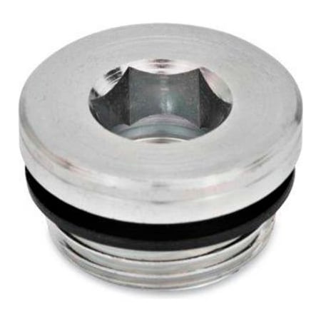 J.W. Winco J.W. Winco GN 749 Threaded Pipe Plugs, Steel, Zinc Plated, w/ NBR Synthetic Rubber Seal, M 22 x 1.5 749-M22X1.5-A